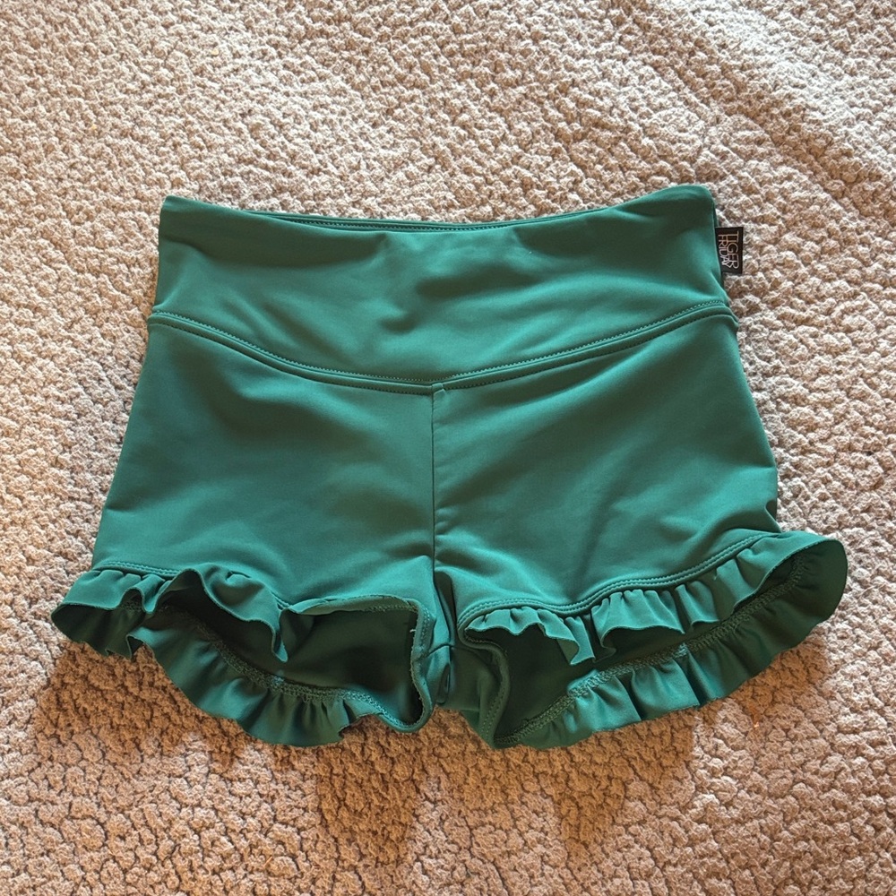 Tiger Friday Dark Green Filly Bootie Shorts Adult XS